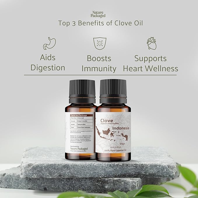 100% Pure Clove Essential Oils - Direct from Indonesian Essential Oils - Essential Oil for Diffusers Aromatherapy & Humidifiers (15ml) | Natural Cold-Pressed