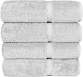 Chakir Turkish Linens 100% Cotton Premium Turkish Towels for Bathroom | 27'' x 54'' (4-Piece Bath Towels - Silver)