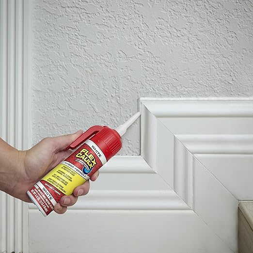Flex Caulk, Waterproof & Weatherproof Hybrid Polymer Sealant, Strong, Paintable, Indoor, Outdoor, Bath, Shower, Sink, Window, Baseboards, Door, RV, Roof, Wood, Auto & Marine, Clear, 3 oz, 2-Pack