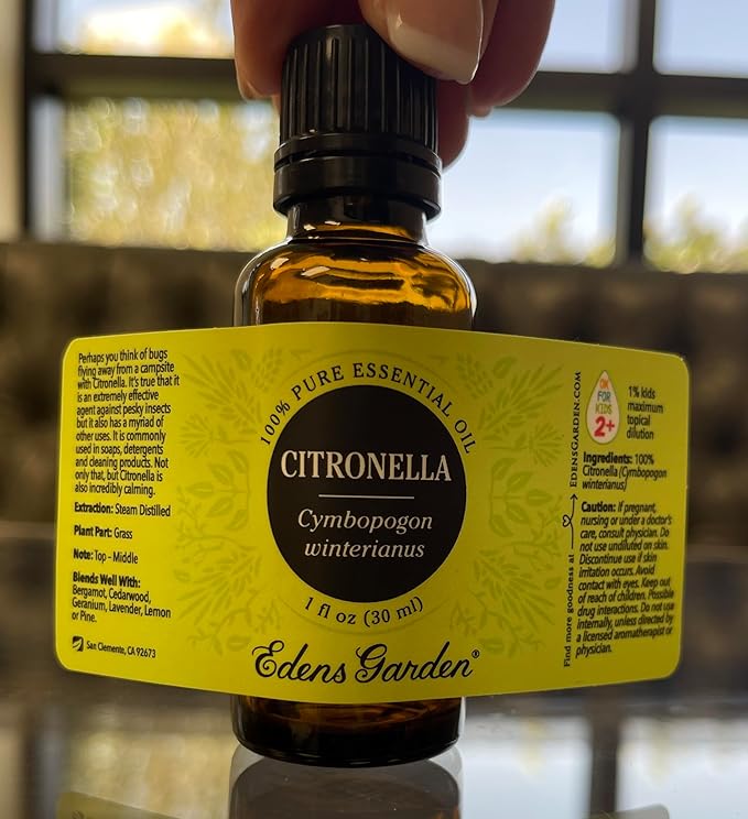 Edens Garden Citronella Essential Oil- 100% Pure Premium Grade, Undiluted, Natural, Therapeutic, Aromatherapy, The Best for Diffuser, Skin, Candle, Kid Safe 30 ml (1 fl oz)