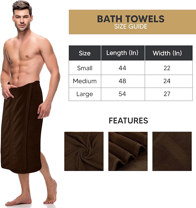 Utopia Towels 4 Pack Premium Bath Towels Set, 27 by 54 Inches, 100% Ring Spun Cotton 600GSM, Lightweight and Highly Absorbent Quick Drying Towels, Perfect for Daily Use, Dark Brown