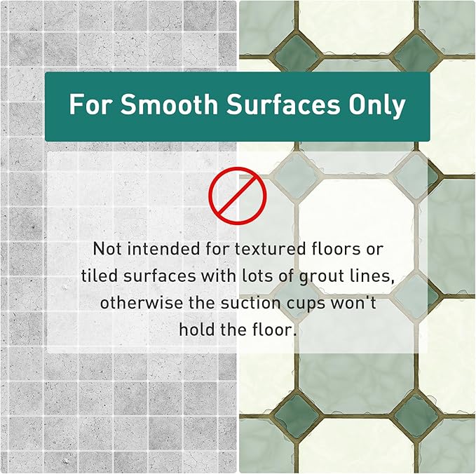 Large Gray Square Shower Mat Non Slip 27 x 27 Inch, Soft Bath Mat Bathtub Mat for Inside Shower Floor, Anti Slip Shower Stall Mats with Big Suction Cups Drain Holes, Easy Washable, BPA-Free