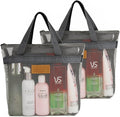 Mesh Shower Caddy Bag Portable Hanging Toiletry and Bath Organizer with Zipper for Travel, Gym, Camping, College Dorms, Beach