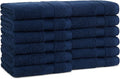 Arkwright Bath Washcloths 12 Pack - Super Soft 100% Cotton, 600 GSM Quick Dry & Absorbent, Luxury Face & Body Wash Cloth Towels for Hotels, Spa, and Vacation Rentals, Lapis Navy