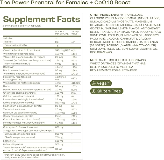 bird&be The Power Prenatal for Females with Coq10 Boost