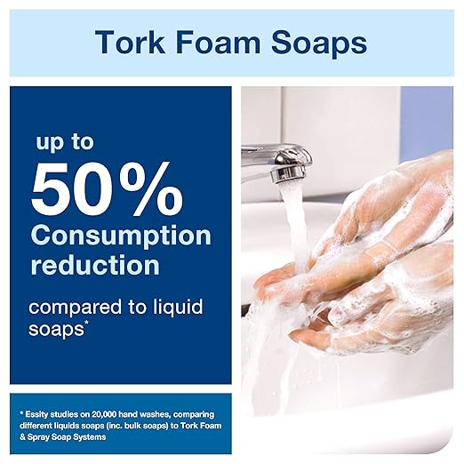 Tork Foam Skincare Manual Dispenser for Foam Soap and Hand Sanitizer 466000 - Economical, S4 Dispenser System, Color Stainless Steel (Pack of 1)