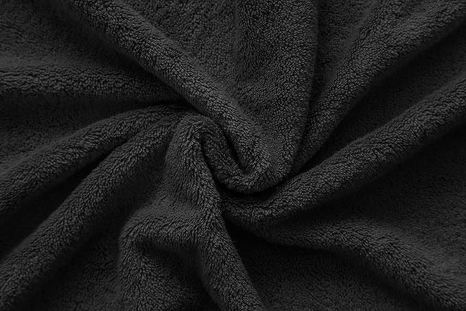 Cotton Paradise 4 Piece Turkish Bath Towels for Bathroom, 100% Cotton Extra Large Soft Plush Towels Bathroom Set, Black