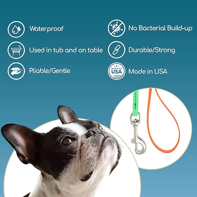 Jelly Pet Grooming Loop for Dogs, Fits Most Pet Grooming Tubs/Tables, Easy to Clean, Waterproof & Durable Noose Loop, Stronger Than Leather, Made in The USA, 3/8" x 18’’ and 24"