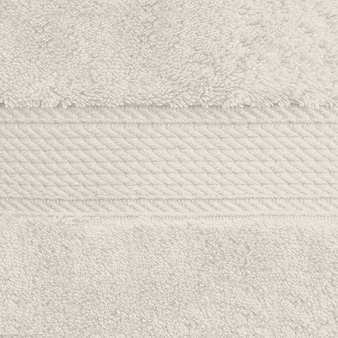 BLUENILEMILLS BNM Egyptian Cotton 6-Piece Towel Set, Includes 6 Face Towels, Attached Loop for Easy Hanging and Storage, Hotel Quality, Perfect for Bathroom, Gym, Shower Space, or Spa, Stone
