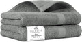 100% Cotton Hand Towel Set of 2, (16 x 28 inches) Sustainable, Soft, Highly Absorbent, Quick Drying, Combed Cotton Hand Towels Pack of 2 Ideal for Hotels, Spa, Bathroom, Dorm, Grey