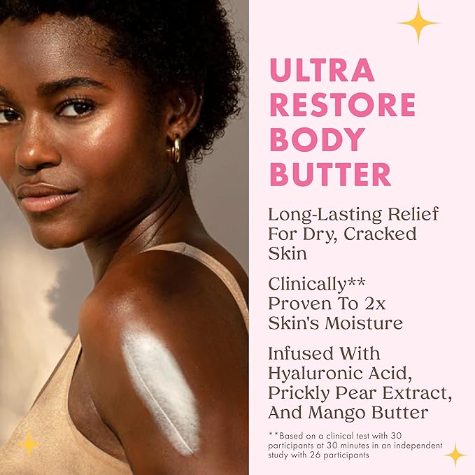 Kopari Jumbo Ultra Restore Body Butter, Whipped Lightweight Formula, Hyaluronic Acid & Mango Seed Butter, Deep & Long-Lasting Moisture, Coconut 12 oz