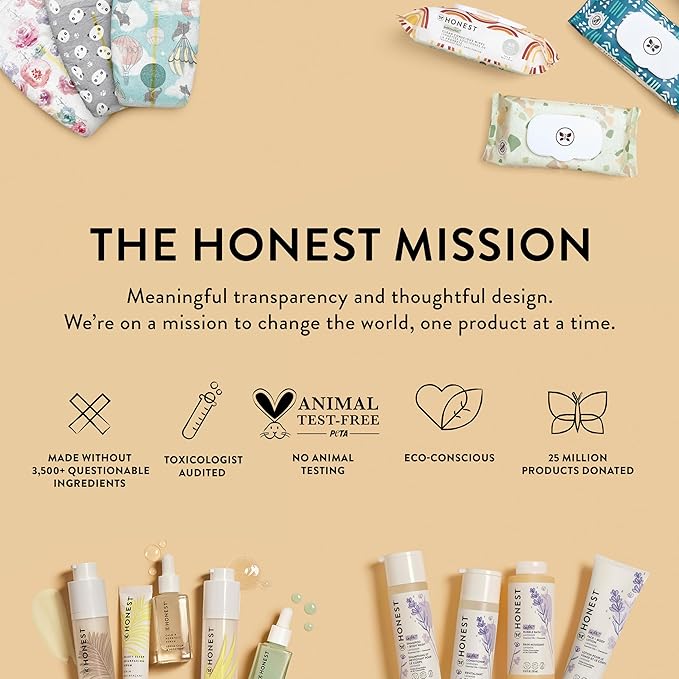 The Honest Company 2-in-1 Cleansing Shampoo Body Wash Gentle for Baby Naturally Derived Tear-free Hypoallergenic Lavender Calm 10 fl oz