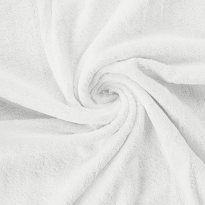 Utopia Towels 8 Piece Luxury Towel Set – Majestic Plush, Super Absorbent & Quicker-to-Dry, Thick 100% Ring Spun Cotton Towels for Bathroom, Spa & Hotel – 2 Bath, 2 Hand, 4 Washcloths, White