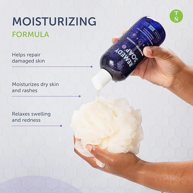 Truremedy Naturals Lavender Shea Butter Body Wash for Women - Aloe Lavender Body Wash with Shea Butter - Soothing Soap for Dry Skin - Hydrating Natural with Essential Oils - 12oz