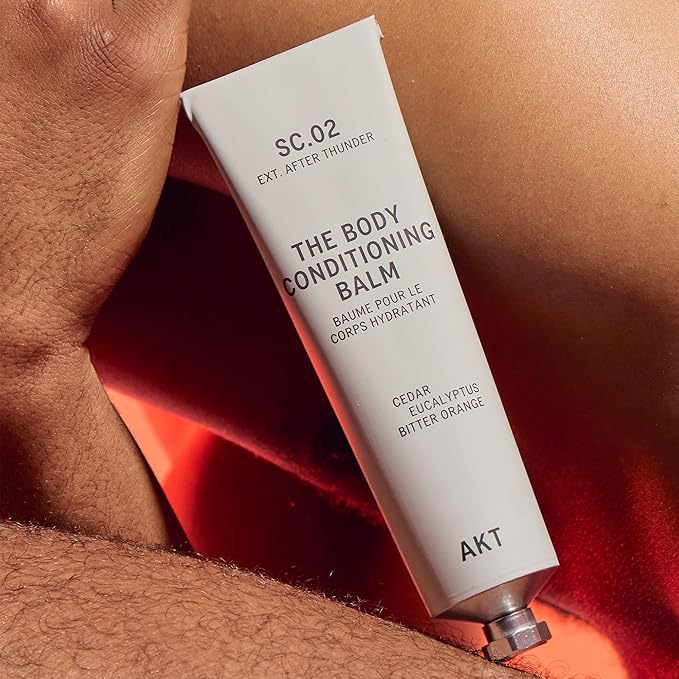 AKT The Body Conditioning Balm 3.4 Fl Oz, Firming Cream, Hydrating Body Balm with Olive Squalane & Lactic Acid, Vegan Moisturizer, Plastic Free, Sc.02 After Thunder, All Genders