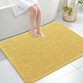 OLANLY Bathroom Rugs 40x32, Extra Soft Absorbent Chenille Bath Rugs, Rubber Backing Quick Dry, Machine Washable Bath Mats for Bathroom Floor, Tub and Shower, Home Decor Accessories, Yellow
