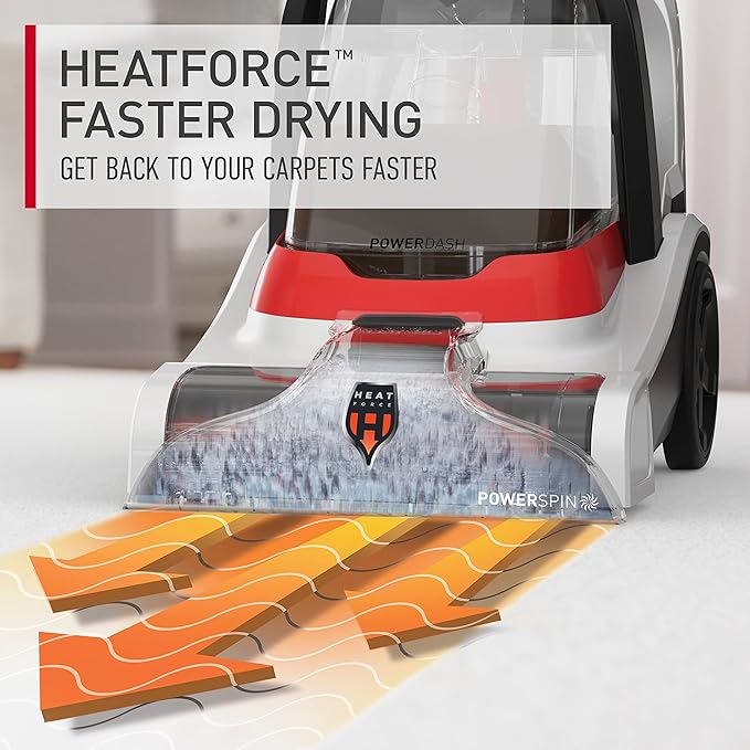 Hoover PowerDash Pet+ Compact Carpet Cleaner Machine, Lightweight Carpet Shampooer Machine, Pair with a Hoover Carpet Cleaner Solution for a Bright, Refreshed Home