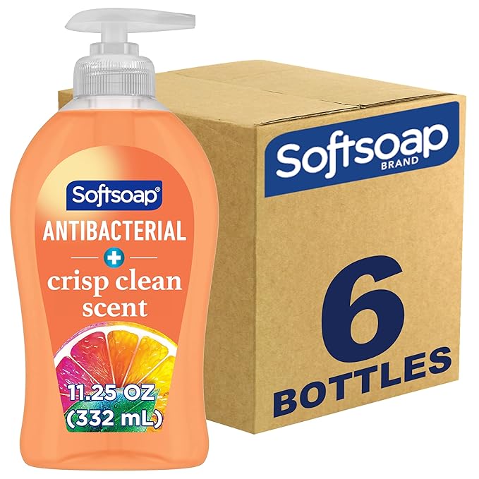 Softsoap Liquid Hand Soap, Crisp Clean Scent Hand Soap, 11.25 Ounce, 6 Pack