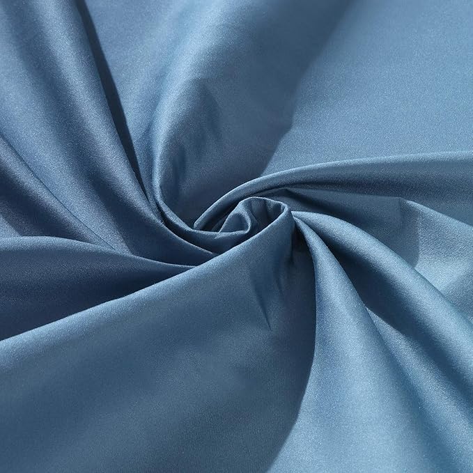 Long Blue Shower Curtain, Ombre Navy Blue Fabric Shower Curtains for Bathroom, Waterproof Bathroom Shower Curtains, 72" W x 78" H
