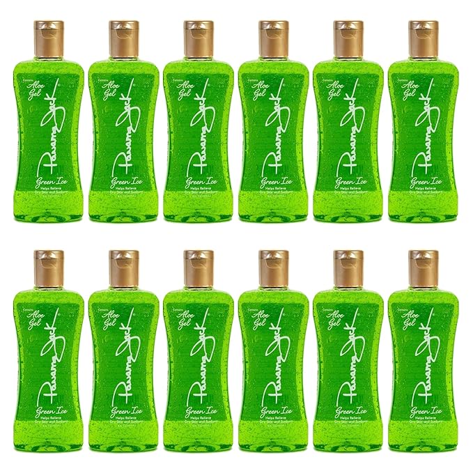 Panama Jack Green Ice Gel - Aloe Vera After Sun Formula Contains No Alcohol, Helps Preserve Tan, Relieves & Moisturizes Dry Skin & Sunburn, 8 FL OZ