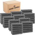 Arkwright Bathroom Hand Towels Set of 6 - (Bulk Case of 60) Super Soft 100% Cotton, 600 GSM Quick Dry & Absorbent, Luxury Bath Essentials for Hotels, Spa, Hosts, and Vacation Rentals, Pewter Grey