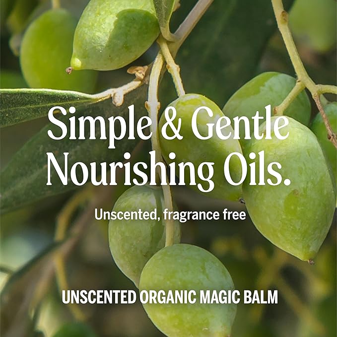 Dr. Bronner's - Organic Magic Balm - Baby Unscented, Made with Organic Beeswax & Hemp Oil, Moisturizes & Soothes Hands, Face & Body (2 oz, 2-Pack)