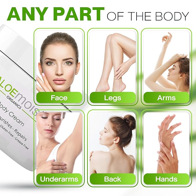 Organic Aloe Vera Lotion - Face & Body Moisturizing Cream with Natural Aloe Vera, Vitamin E Oil, Vitamin C, Retinol Cream, Shea Butter – Anti Aging Face Moisturizer for Women, Dry Skin (8 oz - 2pk)