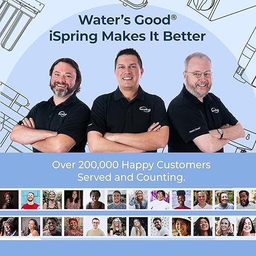 iSpring PFAS Whole House Water Filter System, SGS-Tested to Remove up to 99% PFOA & PFOS, 3-Stage Filtration Reduces Sediment, Chlorine, Taste & Odor, 20-Inch Filters, 1" Inlet/Outlet Model: WGB32B-PF