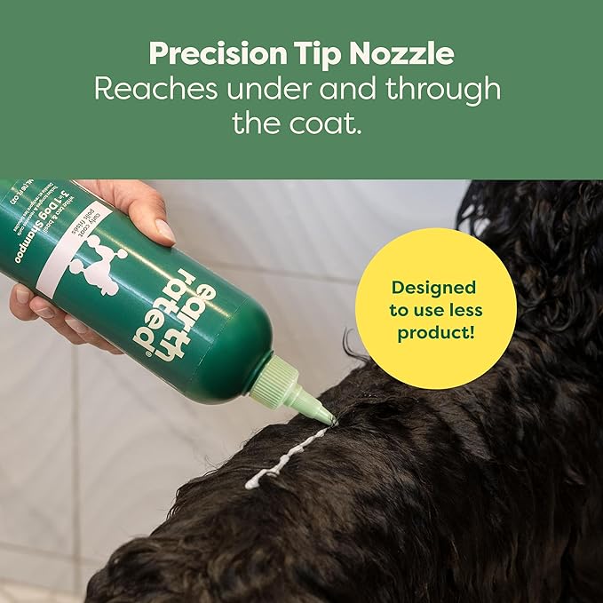 Earth Rated Hypoallergenic 3-in-1 Detangle Dog & Puppy Shampoo & Conditioner, Perfect for Doodles and Poodles, Deodorize 98.5% Natural, 16 oz