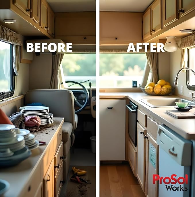 RV Interior Cleaner 16 oz - Camper All Purpose Cleaner for RVs, Toilet, Countertops, Flooring, Upholstery, Fabric, Leather & More - Natural Clean - Safe on All Surfaces