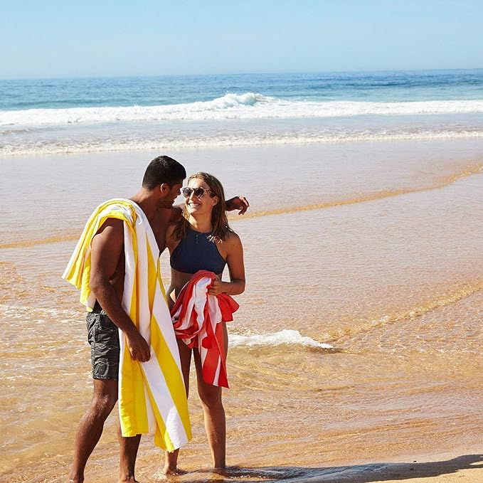 Dock & Bay Beach Towel - Quick Dry, Sand Free - Compact, Lightweight - 100% Recycled - Includes Bag - Cabana - Set A (4), Extra Large (200x90cm, 78x35)