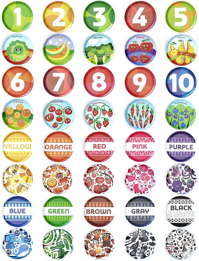 Floating Baby Flash Cards for Bathtub - Learn Numbers, Counting and Colors - Educational Bath Toys for Babies & Toddlers 3 Plus Months (Set of 21)