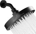 Luxury Rainfall Shower Head - High-Pressure showerhead Jets, rain shower head Ant-Clog Silicone Nozzles (1.8 GPM, Matte Black)