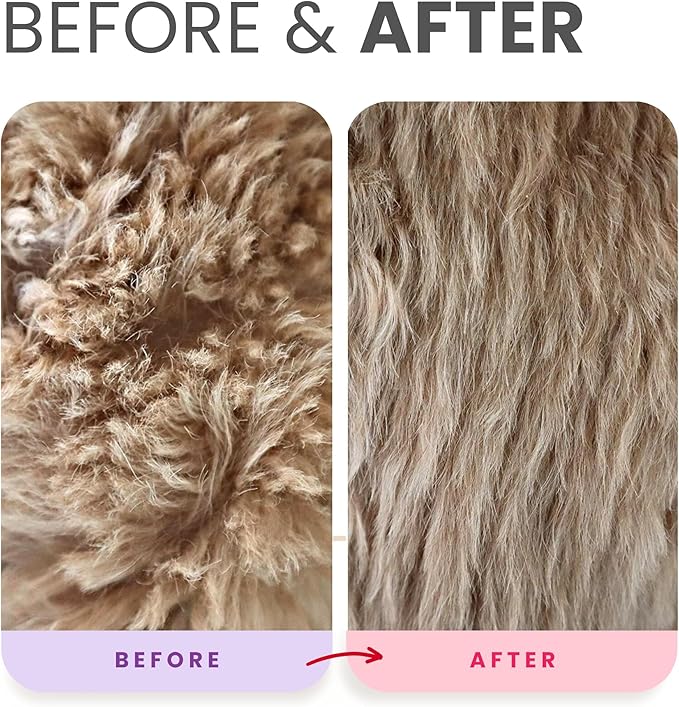 Lillian Ruff PRO Formula Ultra Brightening Dog Shampoo & Leave-in Conditioner Detangler Set - Professional Whitening, Stain Removal, Dematting, Detangling & Odor Control with Aloe & Provitamin B5