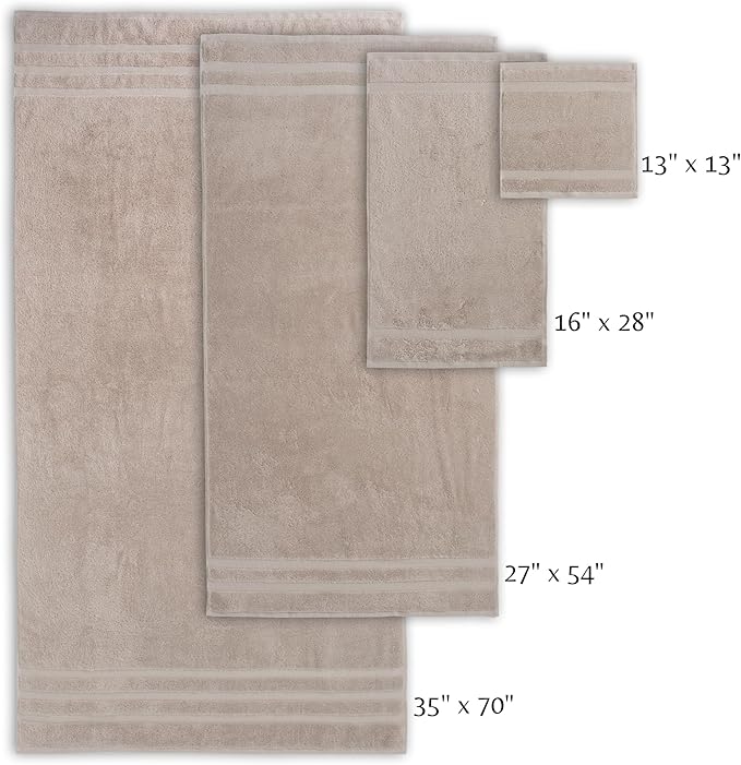 SOFE H&L | Olea Luxury Turkish Cotton Bath Towel Set of 1 : 1 Jumbo Bath Towel - Sand | Premium, Soft, Durable, Absorbent | XL Bath Towels Oversized
