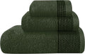 Belizzi Home Ultra Soft 3 Pack Cotton Towel Set, Contains a Bath Towel 28x55 inch, a Hand Towel 16x24 inch & a Wash Coth 12x12 inch, Ideal Everyday use, Compact & Lightweight -Olive Green