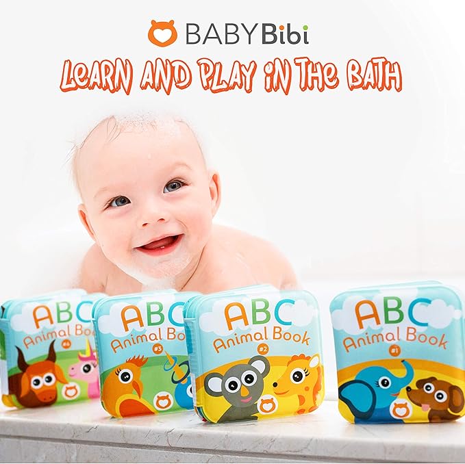 Baby Bath Books Mega Set (Pack of 13 Books) - Educational Waterproof Baby Bathtime Plastic Books for Bath Tub with Animals, Colors, Numbers and ABC Letters - Learning Toy Books for Babies and Toddlers