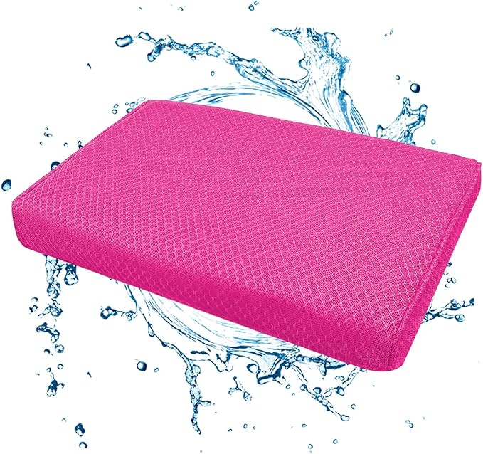 AEROiVi Shower Seat Cushion for Shower Chairs, Transfer Benches in Bathtub, Cushion for Sauna, 3D Mesh Pad with Hook, Slip-Resistant, Design for Elderly, Senior, Handicap Disabled