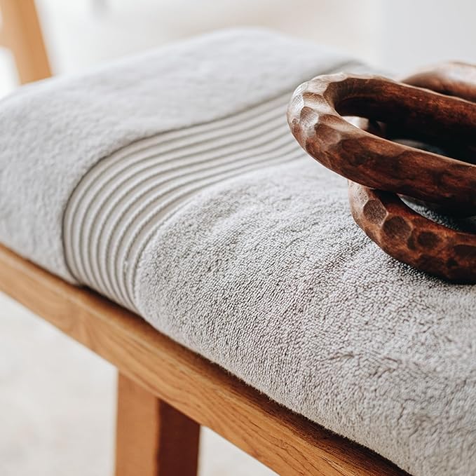 Milara Luxurious Extra Large Bath Sheet - 700 GSM Super-Plush Turkish Cotton Towel, 35x70 inches, Spa Quality Thick - Silver Gray