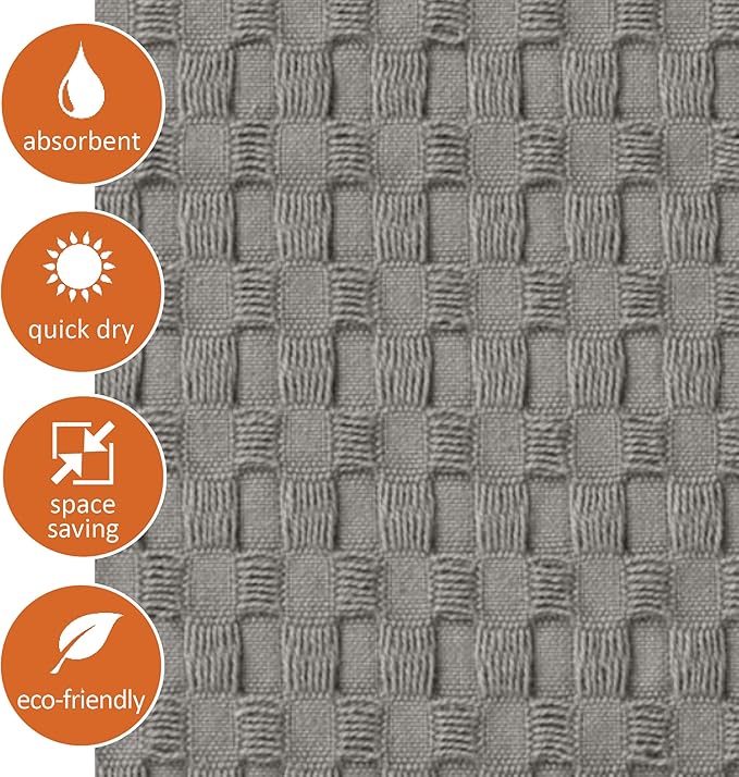 GILDEN TREE Bathroom Mat Absorbent Cotton Quick Dry for Shower, Bath & Bathtub Washable Thin, Modern Style (Pewter)