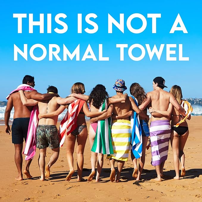 Dock & Bay Beach Towel - Quick Dry, Sand Free - Compact, Lightweight - 100% Recycled - Includes Bag - Cabana - Boracay Yellow - Large (160x90cm, 63x35)