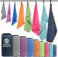 HOEAAS 2 Pack Microfiber Camping Towels, Quick Dry Towel, Super Absorbent Ultra Compact Travel Towel Soft Lightweight Sports Towel for Sweat Fast Drying Towels for Pool,Gym,Hiking,Backpacking,Fitness