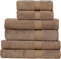 Christy Supreme Hygro Family Towel Set | Mocha Brown | 100% Luxury Supima Cotton | Ultra Soft | Super Absorbent | 650GSM | 2 Bath Sheets 2 Bath Towels 2 Hand Towels