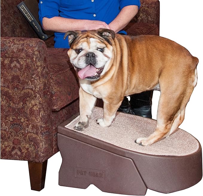 Pet Gear Stramp Stair and Ramp Combination for Dogs/Cats, Easy Step, Lightweight/Portable, Sturdy, Easy Assembly (No Tools Required) Espresso