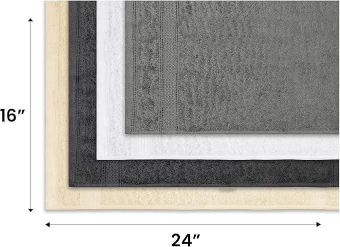 Casa Lino 100% Cotton Hand Towels for Bathroom - Soft, Highly Absorbent & Quick Dry Kitchen Towels - Gym Towel Set - Travel Towel Set - 24" x 16" - Pack of 4 - (Multicolor I)