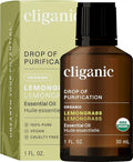 Cliganic Organic Lemongrass Essential Oil, 1oz - 100% Pure Natural Undiluted, for Aromatherapy Diffuser | Non-GMO Verified (Packaging May Vary)