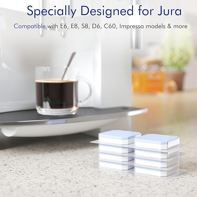 Jura Compatible Descaling Tablets (9-Pack) - Powerful Limescale & Calcium Remover for Coffee Machines | Prevents Clogs, Protects Internal Parts & Boosts Brewing Performance | Restores Original Taste