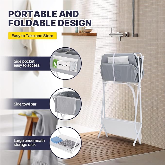 Dog Bathtub Dog Washing Station with Scrubber for Small Medium Dogs Cats, B4 Foldable Dog Tub for Bathing and Grooming, Portable Collapsible Dog Shower Tub, Indoor and Outdoor