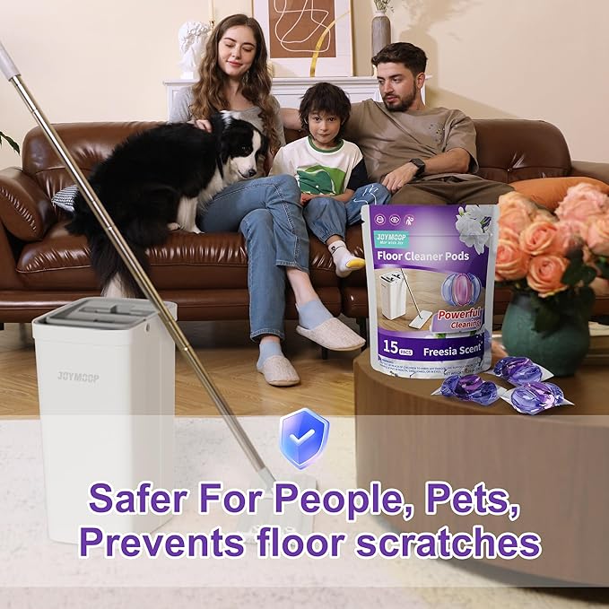 JOYMOOP Floor Cleaner for Mopping, 45 PCS Mopping Solution, Hardwood Floor Cleaner, Works Perfectly with Mop Bucket