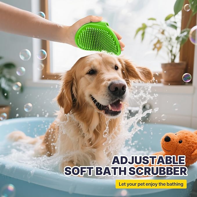 Dog Bathtub Dog Washing Station with Scrubber for Medium Dogs Under 66lbs or Two Small Pets, B4 Plus Foldable Dog Tub for Bathing and Grooming, Portable Collapsible Dog Shower Tub